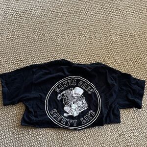 Black Graphic Skateboard T-Shirt